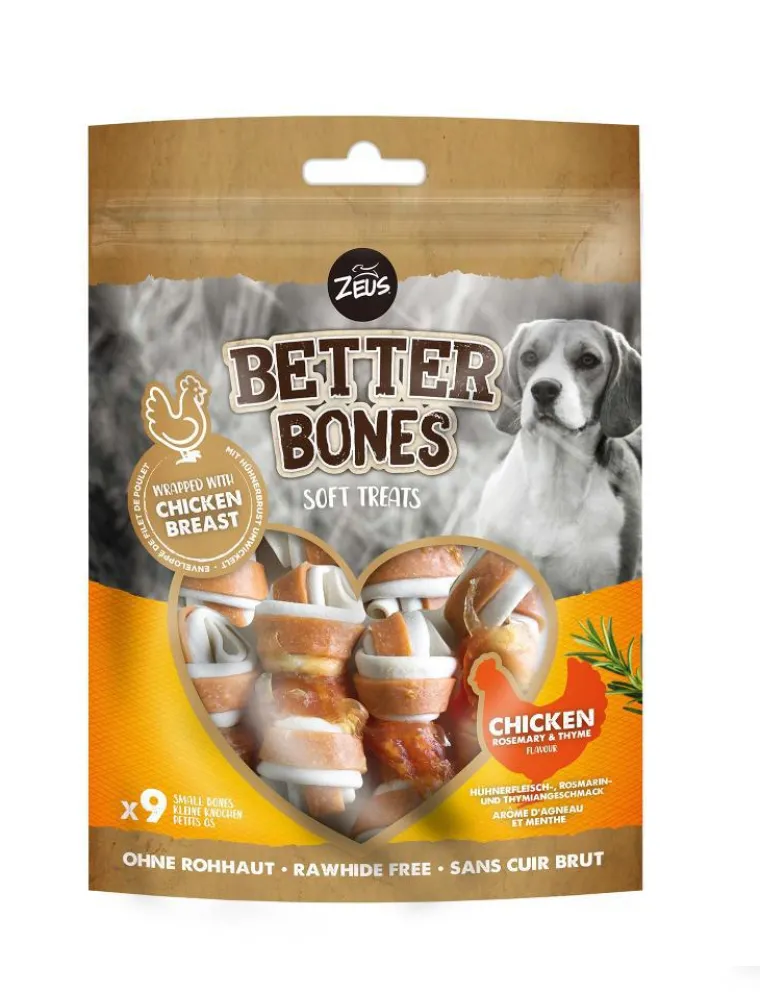 ZEUS Os à mâcher pour chien poulet et thym Better Bones WrapBones - x 9