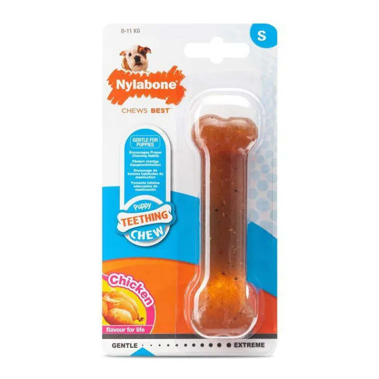 NYLABONE Os à mâcher pour chiot saveur poulet taille S