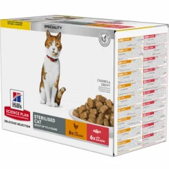 HILL'S Pack de sachets pour chat stérilisé Hill’s - 12 x 85 gr