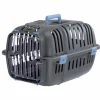 FERPLAST Panier de transport pour chat ou petit chien en plastique coloris gris Jet 10 - 47 x 32 x 29 cm