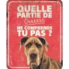 D&D HOME Panneau d'avertissement danois coloris rouge en métal galvanisé - 25 x 20 x 0,3 cm