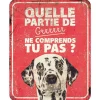 D&D HOME Panneau d'avertissement dalmatien coloris rouge en métal galvanisé - 25 x 20 x 0,3 cm