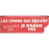 D&D HOME Panneau d'avertissement général coloris rouge en métal galvanisé - 40 x 13 x 0,3 cm