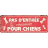 D&D HOME Panneau d'avertissement général coloris rouge en métal galvanisé - 40 x 13 x 0,3 cm