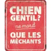 D&D HOME Panneau d'avertissement général coloris rouge en métal galvanisé - 25 x 20 x 0,3 cm
