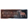 D&D HOME Panneau d'avertissement rottweiler coloris noir en métal galvanisé - 40 x 13 X 0,3 cm
