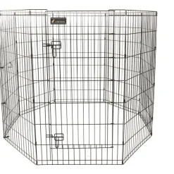 Parc pour chien en métal noir - 106 cm