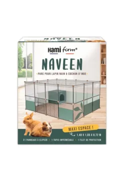 HAMIFORM Parc pour lapin nain et cochon d'Inde coloris vert Naveen - 142 x 105 x 72 cm