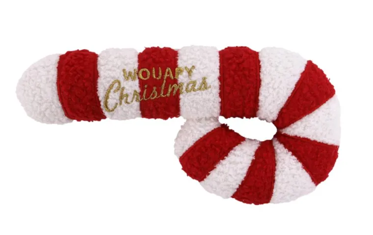 WOUAPY Peluche de Noël pour chien sucre d'orge coloris multicolore - modèle moyen