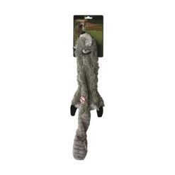 SKINNEEEZ Peluche pour chien Raton laveur plat gris Girard Skineeez– 61 cm