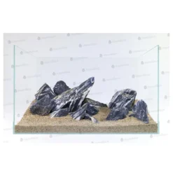 BLUE CORAL Pierre décorative zebra stone, aspect naturel - AQUA DECO - Taille L, 4.8-5.2kg