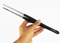 REPTILE PLANET Pince pour nourrissage en inox avec manche coloris noir - 25 cm