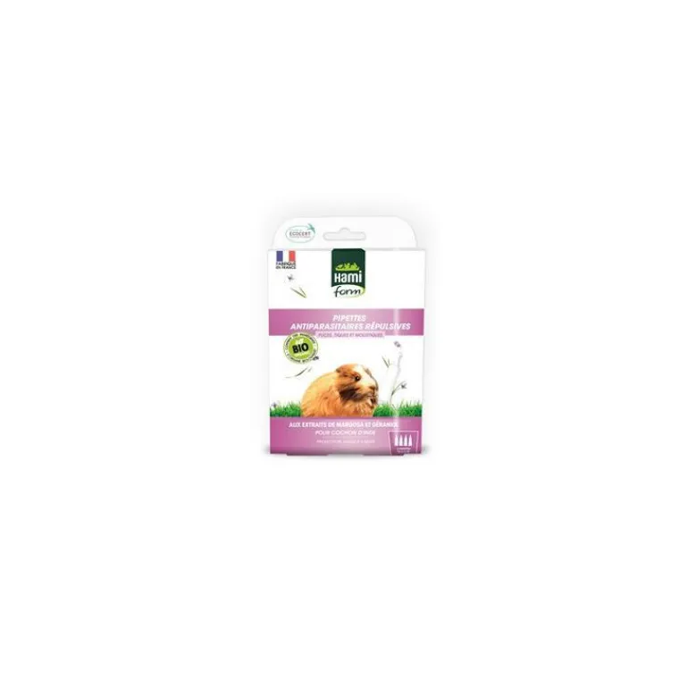 HAMIFORM Pipette antiparasitaire Ecosoin bio pour cochon d’inde 4x0,3 ml