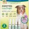 FRANCODEX Pipettes antiparasitaires répulsives pour grand chien de plus de 20 kg - 4 x 2 ml