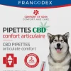 FRANCODEX Pipettes CBD pour chien de plus de 20 kg confort articulaire - x 3 de 4 ml