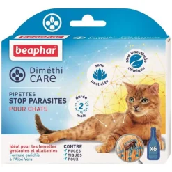 BEAPHAR Pipettes pour chat DiméthiCARE 6 x 1 ml
