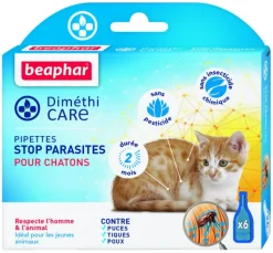 BEAPHAR Pipettes pour chatons DiméthiCARE 6 x 0,75 ml