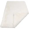 WOUAPY Plaid moelleux blanc en fourrure extra doux - 100 x 70 cm