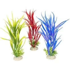 BLUE CORAL Plante artificielle Amazon Sword M, coloris variés, AQUA DELLA - 30cm
