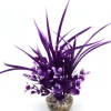 LABEO Plante artificielle pour aquarium coloris violet Herbe Grass GM
