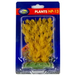 BLUE CORAL Plante artificielle pour aquarium, myriophylle jaune, AQUA NOVA - Hauteur 13cm