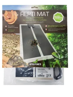 REPTILE PLANET Plaque chauffante pour terrarium coloris noir Repti Mat 5W - 14 x 15 cm