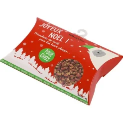 WOUAPY Pochette de friandises de Noël pour chat rouge – 50 g