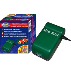 BLUE CORAL Pompe à air 130L/H, fonctionnalité silencieuse, marque AQUA NOVA, modèle NA-100