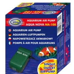 BLUE CORAL Pompe à air 130L/H, fonctionnalité silencieuse, marque AQUA NOVA, modèle NA-100