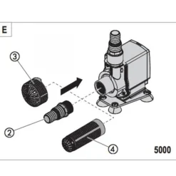 EHEIM Pompe à eau compacte pour aquarium, Compact ON 5000 - capacité 5 000L
