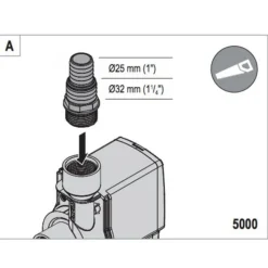 EHEIM Pompe à eau compacte pour aquarium, Compact ON 5000 - capacité 5 000L