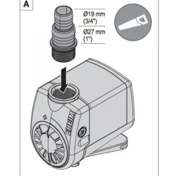 EHEIM Pompe à eau compacte pour aquarium, ON 3000 - capacité 3L