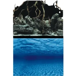 BLUE CORAL Poster aquarium racine/fond marins AQUA NOVA modèle Roots/Water S - 60x30cm