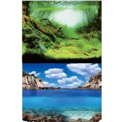 BLUE CORAL Poster aquascaping dual-side plant/ocean AQUA NOVA - 100x50cm