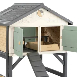 SMOBY Poulailler modèle MIJ Magalli x pour 5 poules - 159 x 121 x 128 cm