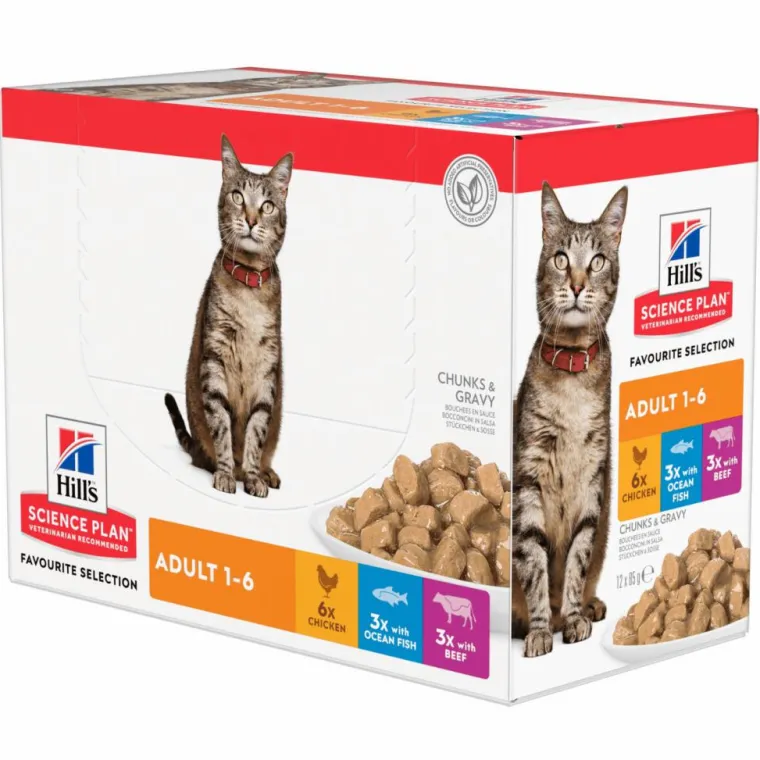 HILL'S Pâtée féline adulte multipack 12 x 85 g