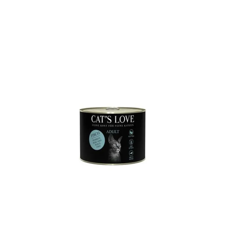 CAT'S LOVE Pâtée naturelle pour chat au saumon - boite de 200 g