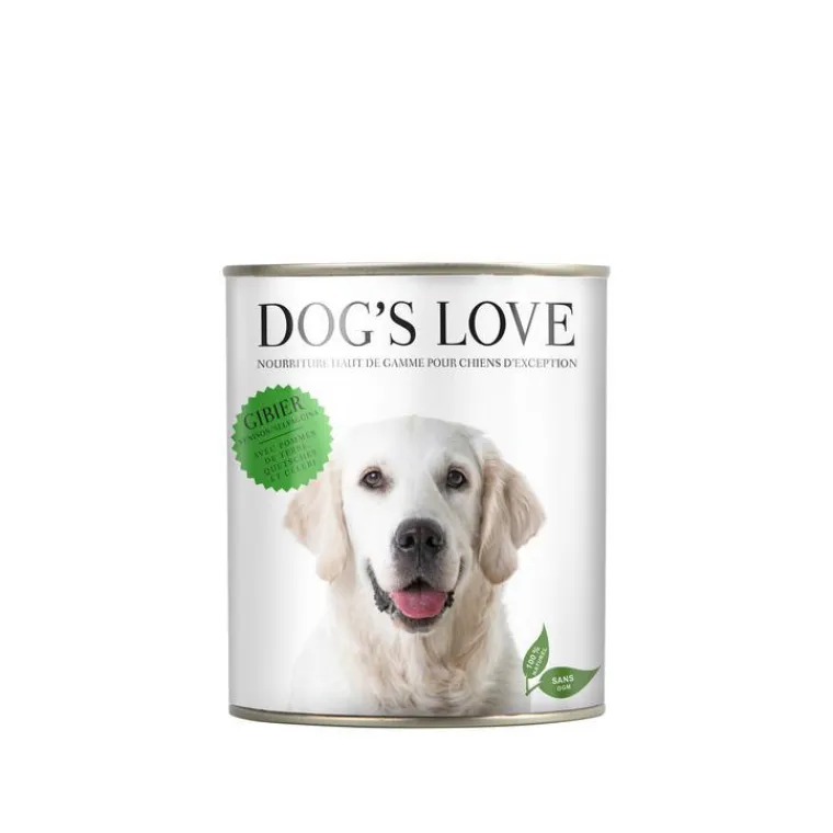 DOG'S LOVE Pâtée naturelle pour chien au gibier - boite de 400 g