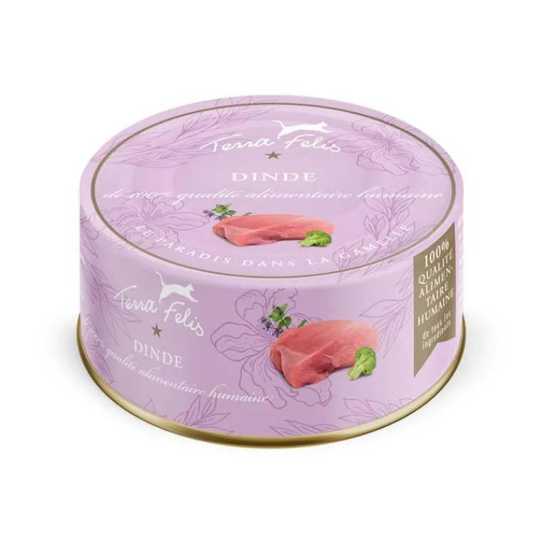 TERRA FELIS Pâtée pour chat à la dinde - 80 g