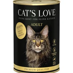 CAT'S LOVE Pâtée pour chat au poulet pur Adult – en boîte de 400 g