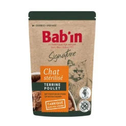 BABIN Pâtée pour chat au poulet terrine Bab'in Signature - 80 g