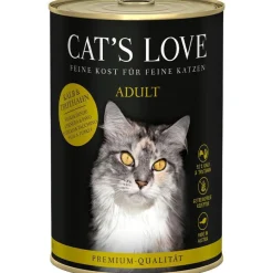 CAT'S LOVE Pâtée pour chat au veau et à la dinde Adult – en boîte de 400 g