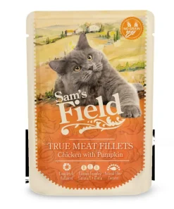 SAM'S FIELD Pâtée pour chat en sachet au poulet et à la citrouille - 85 g