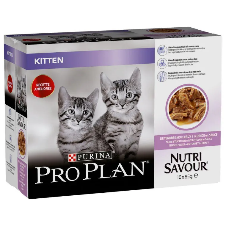 PRO PLAN Pâtée pour chat junior à la dinde 10 x 85 g
