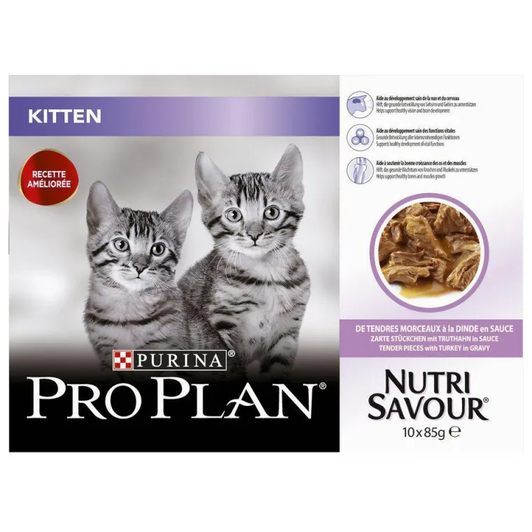 PRO PLAN Pâtée pour chat junior à la dinde 10 x 85 g