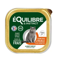 EQUILIBRE & INSTINCT Pâtée pour chat senior à la volaille et aux courgettes Équilibre & Instinct - 85 g