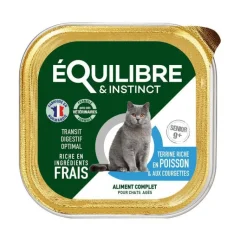 EQUILIBRE&INSTINCT Pâtée pour chat senior au poisson et aux courgettes Équilibre & Instinct - 85 g