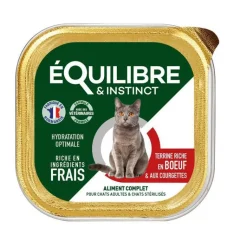 EQUILIBRE & INSTINCT Pâtée pour chat stérilisé au bœuf et aux courgettes Équilibre & Instinct - 85 g