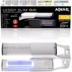 BLUE CORAL Rampe LED aquarium eau douce, lumière jour et nuit, AQUAEL Leddy Slim Duo 2.0 - blanc 10W