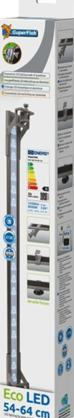 SUPERFISH Rampe LED éco pour aquarium, , modèle Eco - 54-64 cm